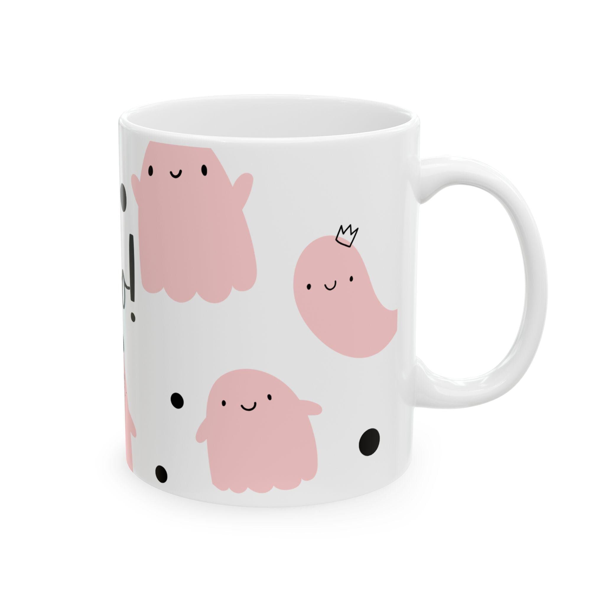 Cute Ghost Ceramic Coffee Mug, Spooky Halloween Decor