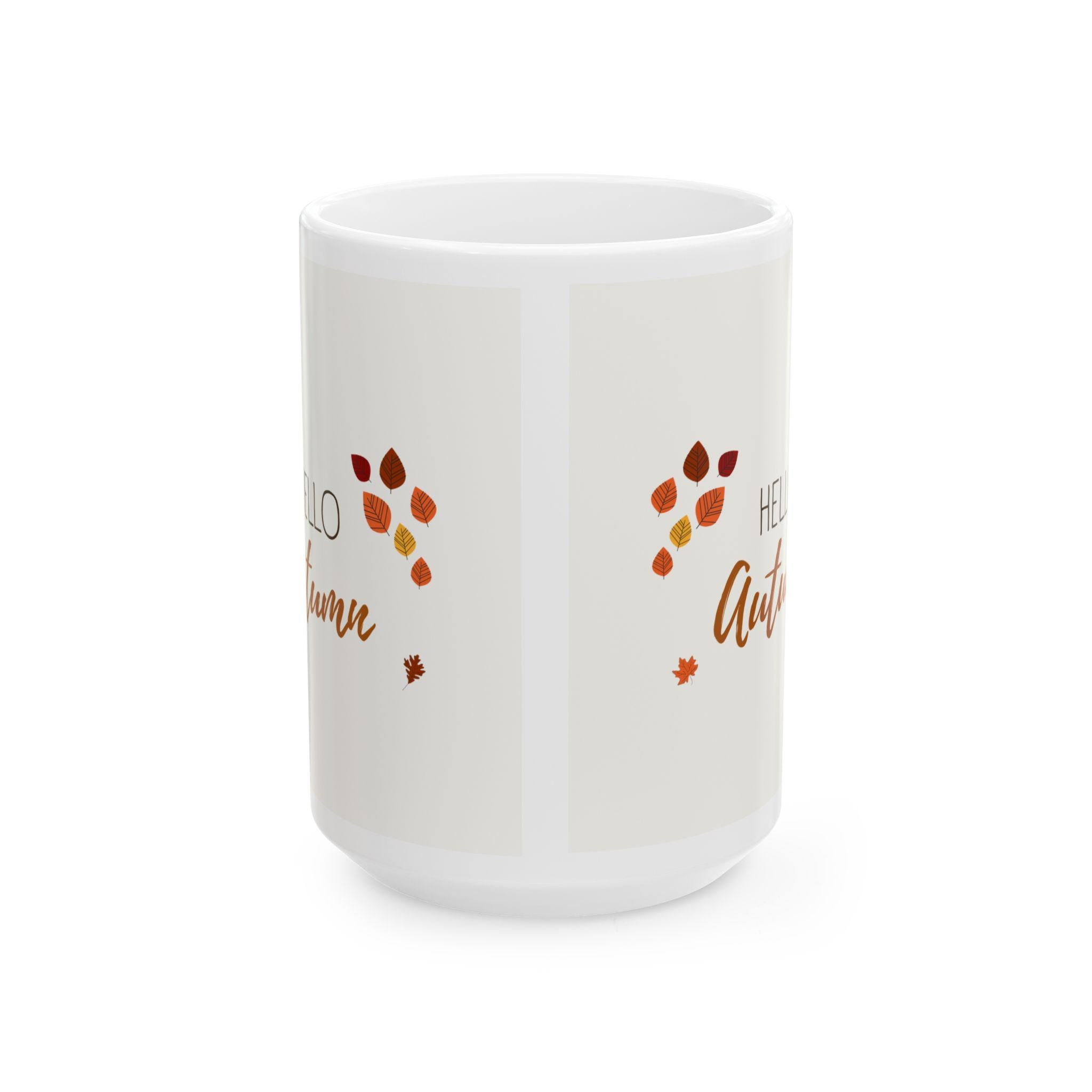 Fall Ceramic Coffee Mug: Cozy Autumn Decor, Nature Lover Gift