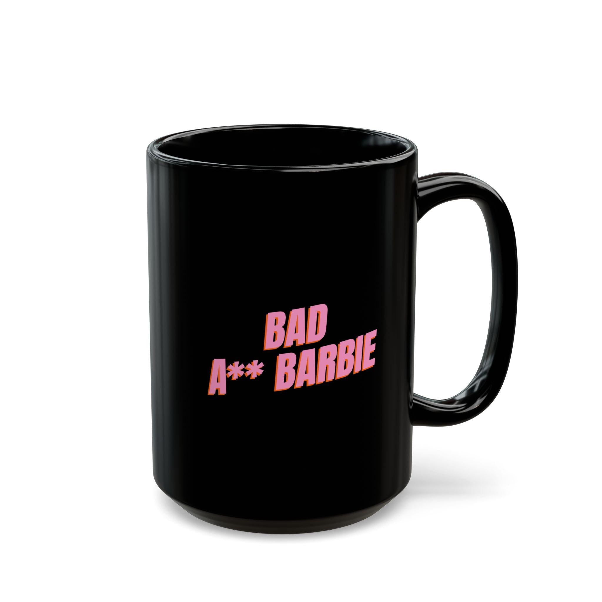 Bad A** Barbie Mug | Black Ceramic Coffee Cup
