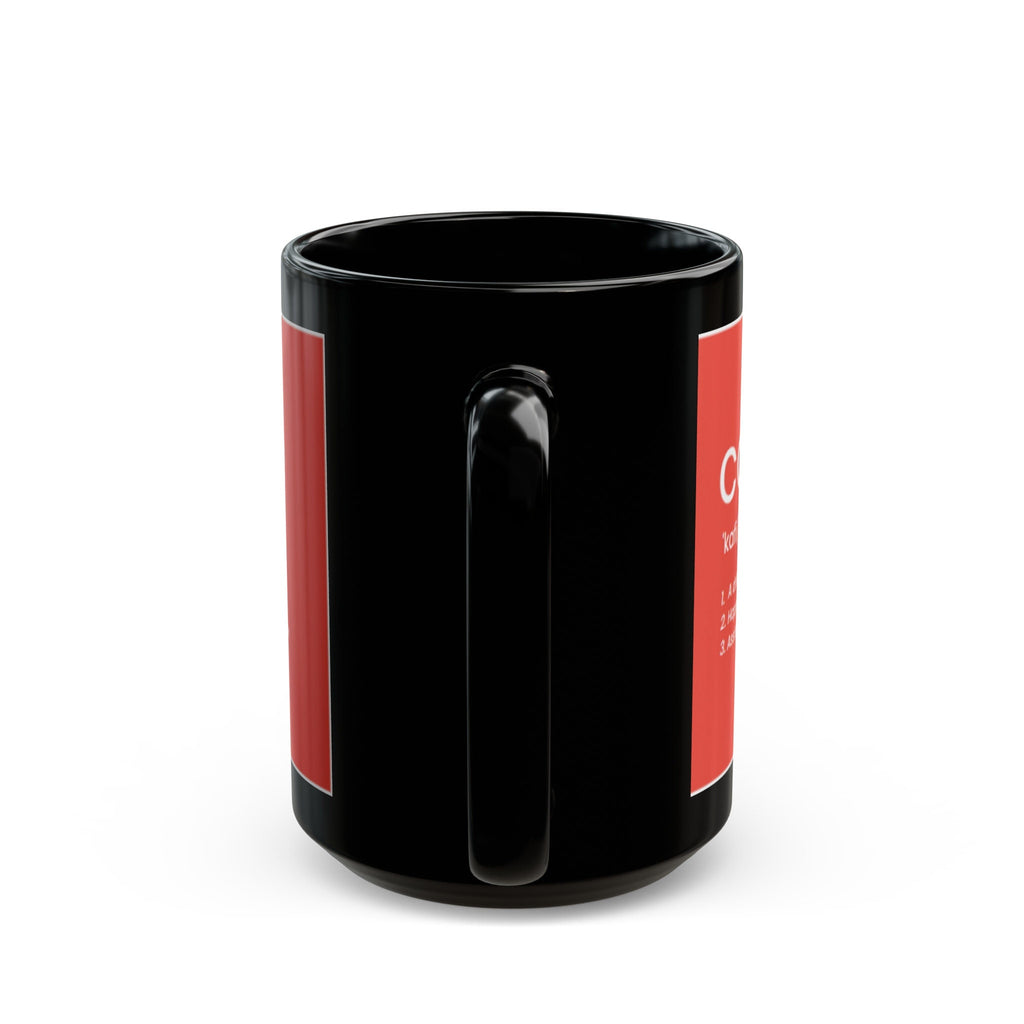 Definition of Coffee Black Mug (11oz, 15oz)