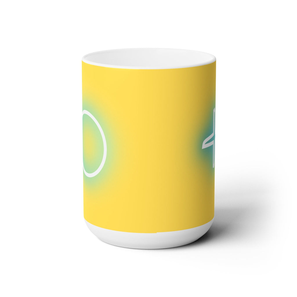Tic- Tac Toe (Yellow) Ceramic Mug 15oz