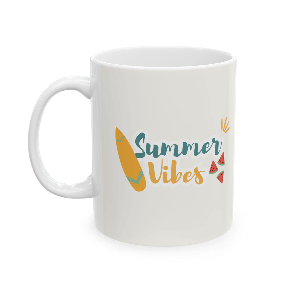 Summer Vibes Ceramic Coffee Mug: Beach Lover Gift, 11oz/15oz