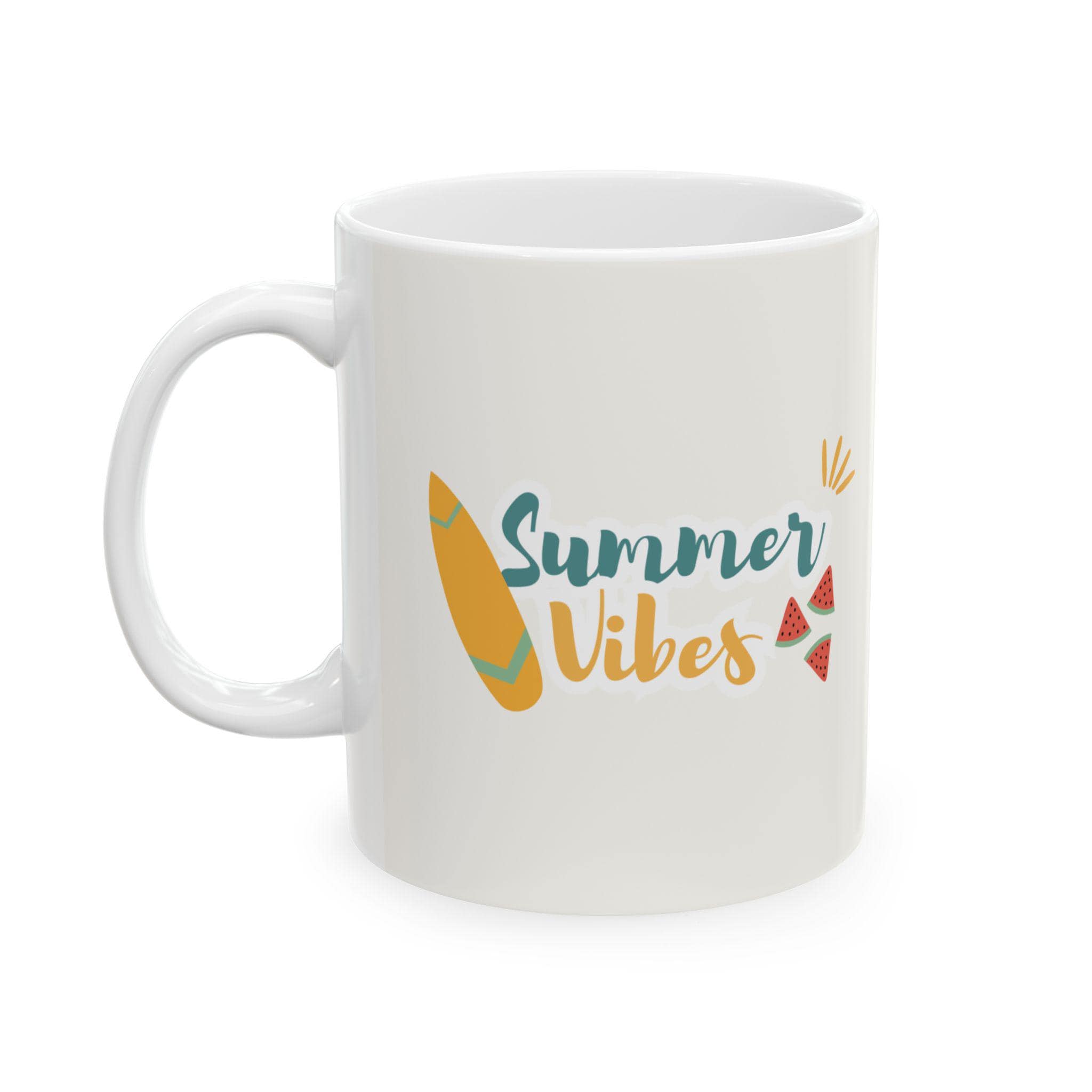 Summer Vibes Ceramic Coffee Mug: Beach Lover Gift, 11oz/15oz