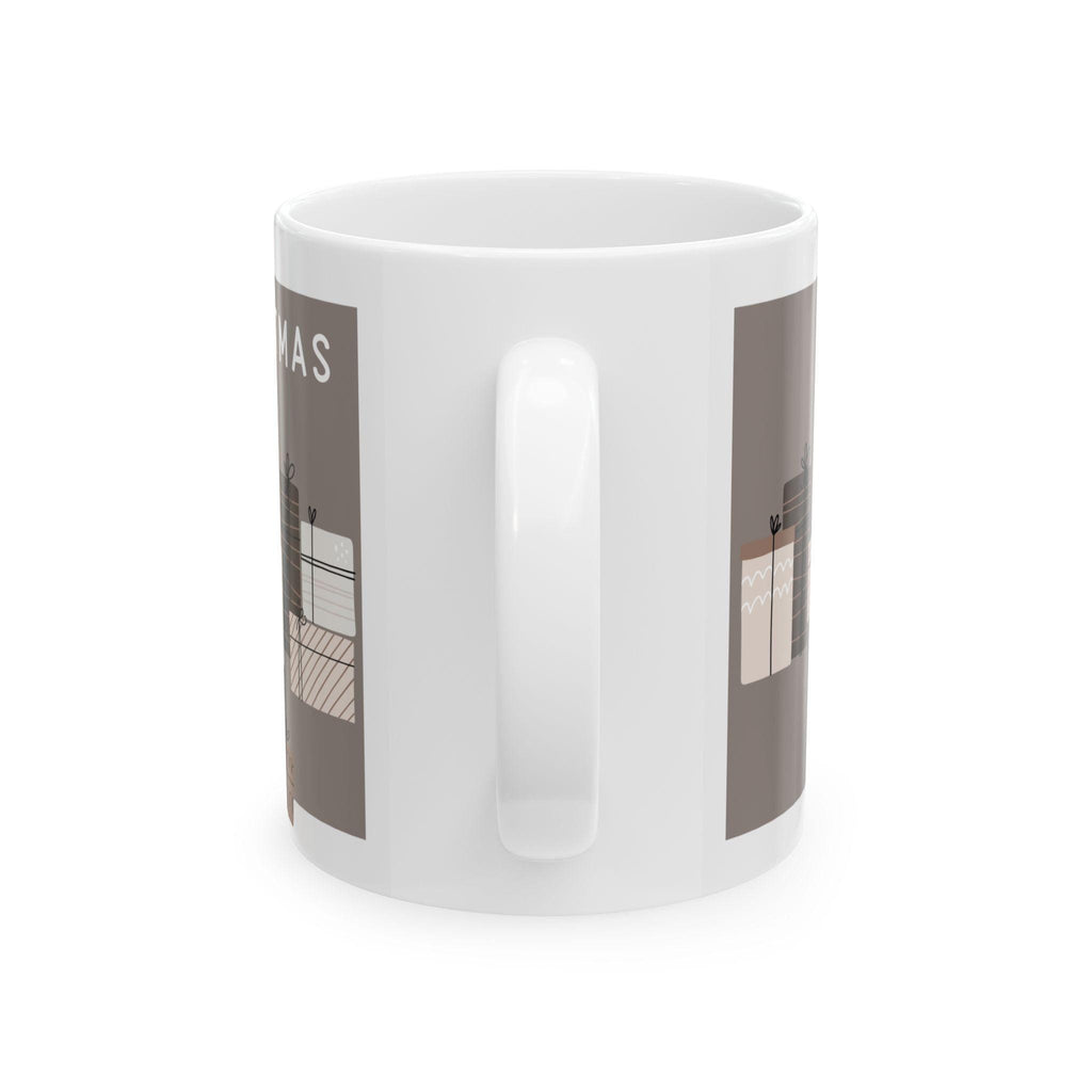 Neutral Wrapped Presents Christmas Mug | Ceramic Coffee Cup 11oz 15oz