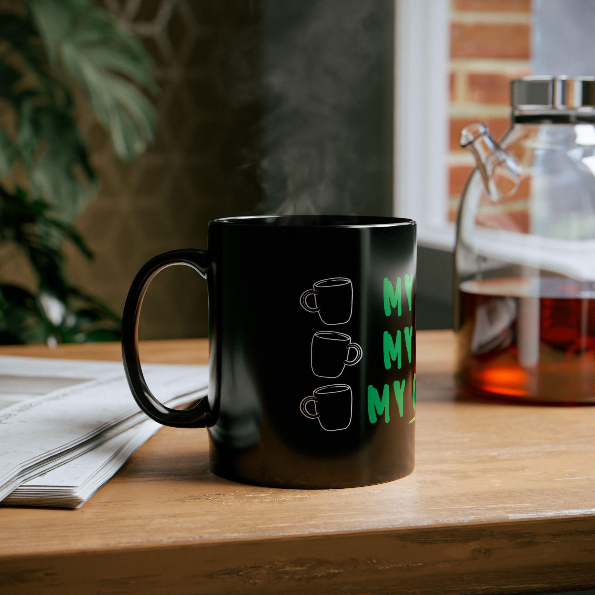 My House My Rules My Coffee Black Mug, Gift for Coffee Lovers