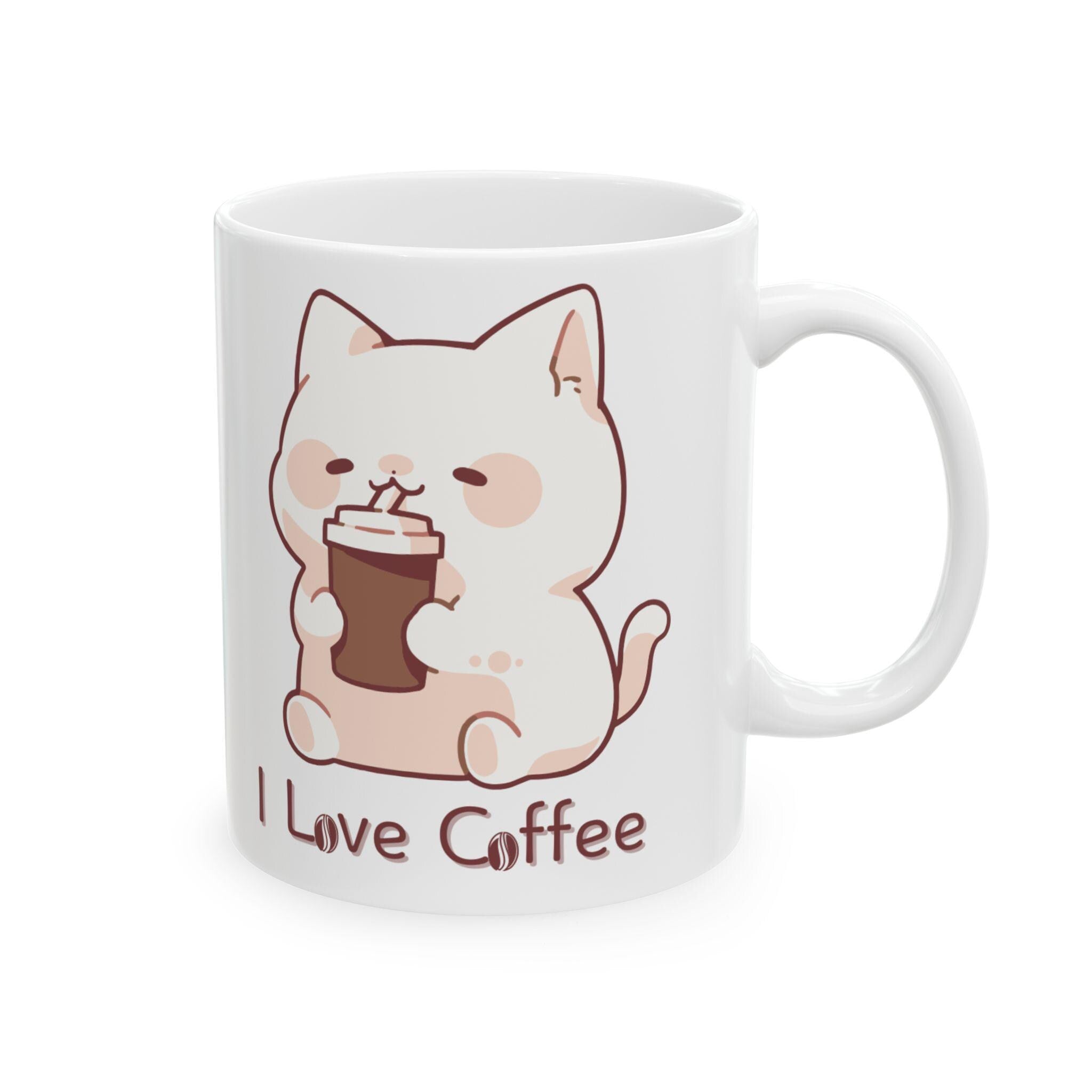 Cute Coffee Mug, Animal Design, Gift for Coffee Lover (11oz, 15oz)